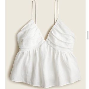 J. Crew V-Neck Gathered Linen Camisole